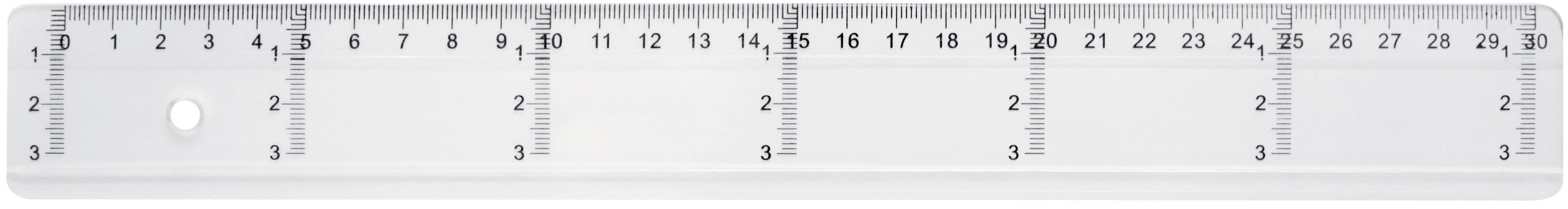 Linjal med tvärgradering 30cm