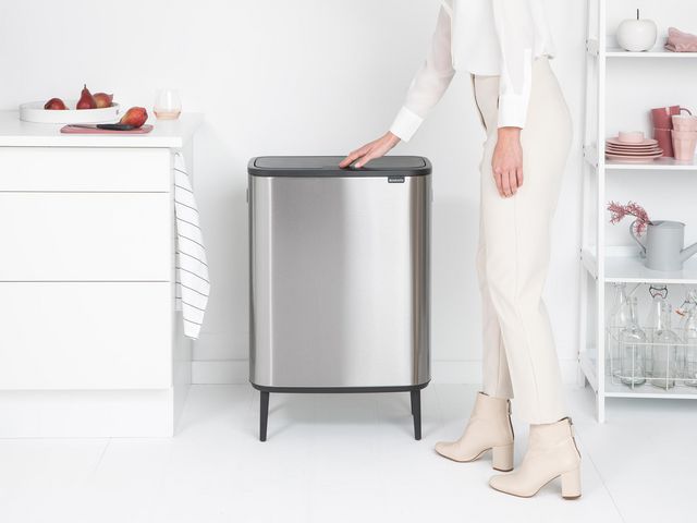 Papperskorg BRABANTIA Bo Touch 2x30Lstål