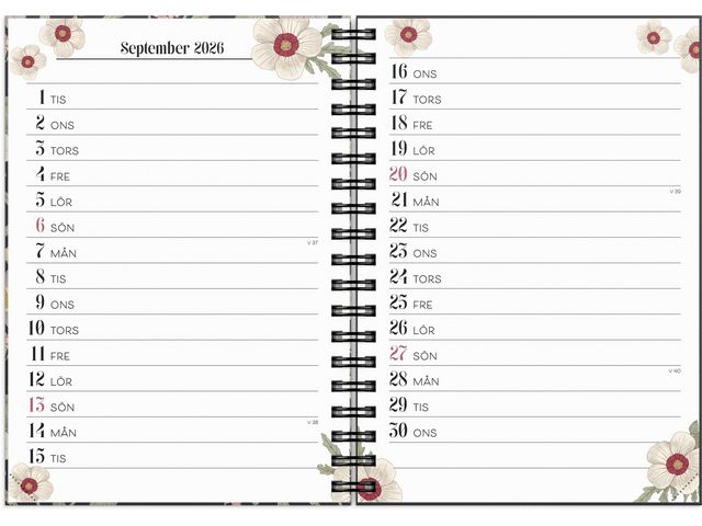 Kalender Life Planner Floral 2026