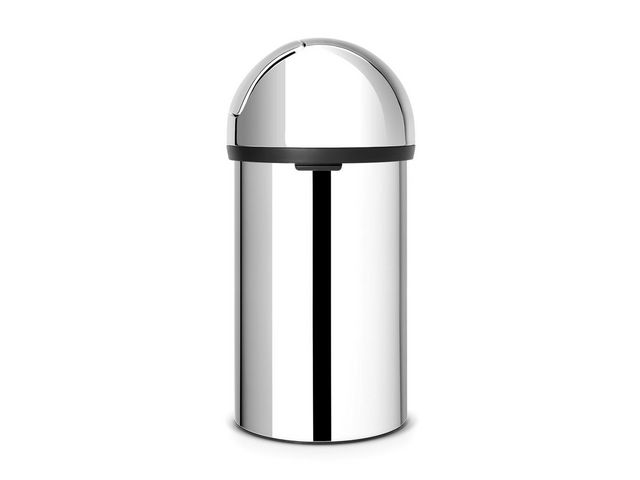Papperskorg BRABANTIA Push 60L blankstål