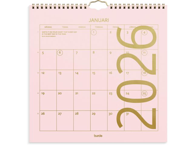 Väggkalender Color 2026