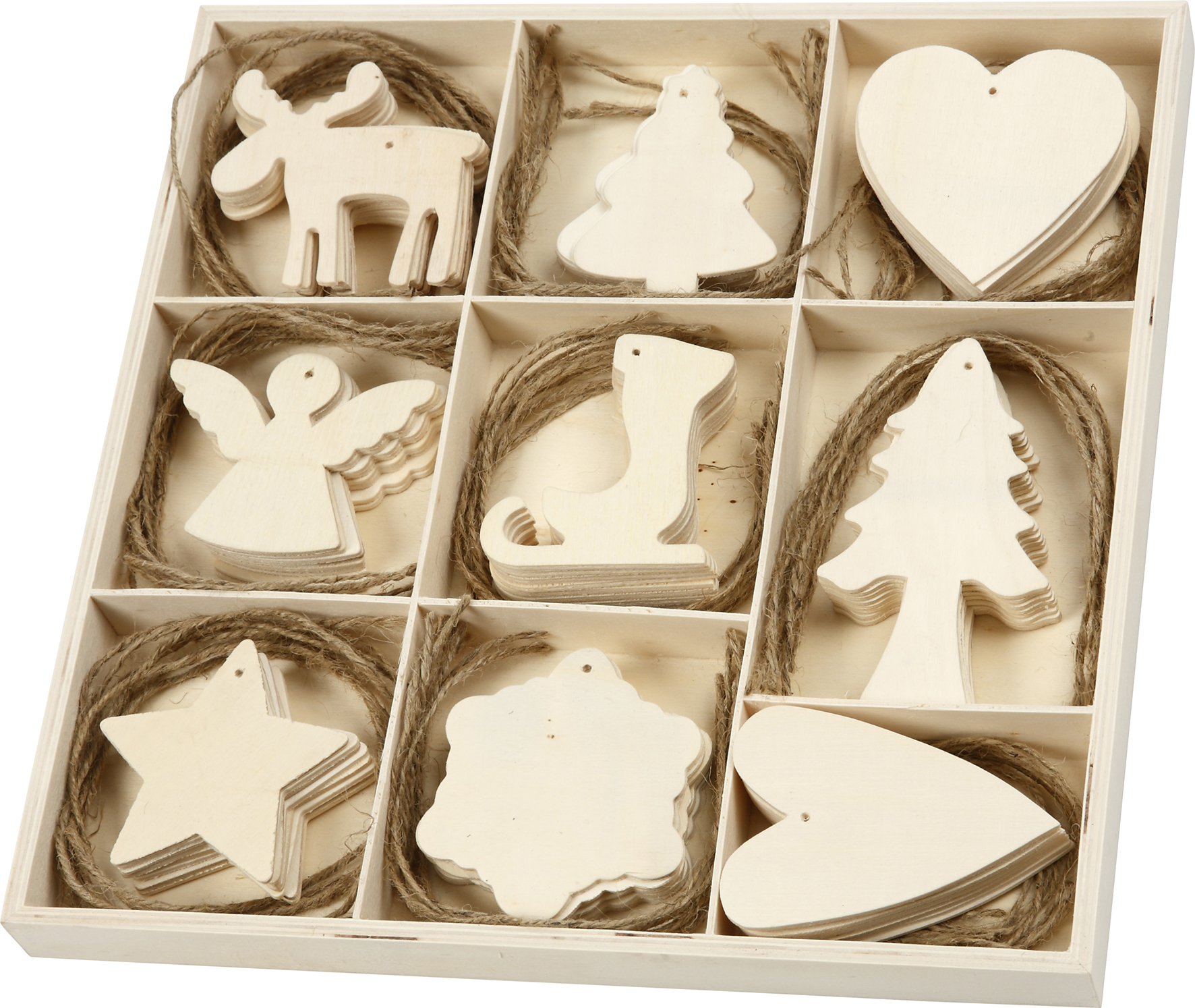 Julpynt plywood 7-8cm 72/fp