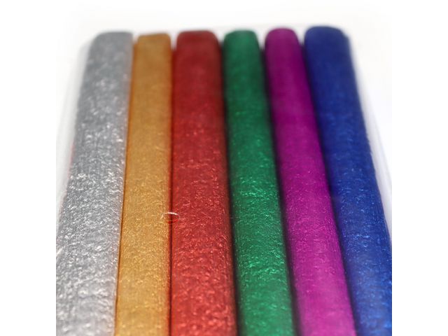 Kr&auml;ppapper metallic mix, 1rl x 6 f&auml;rger