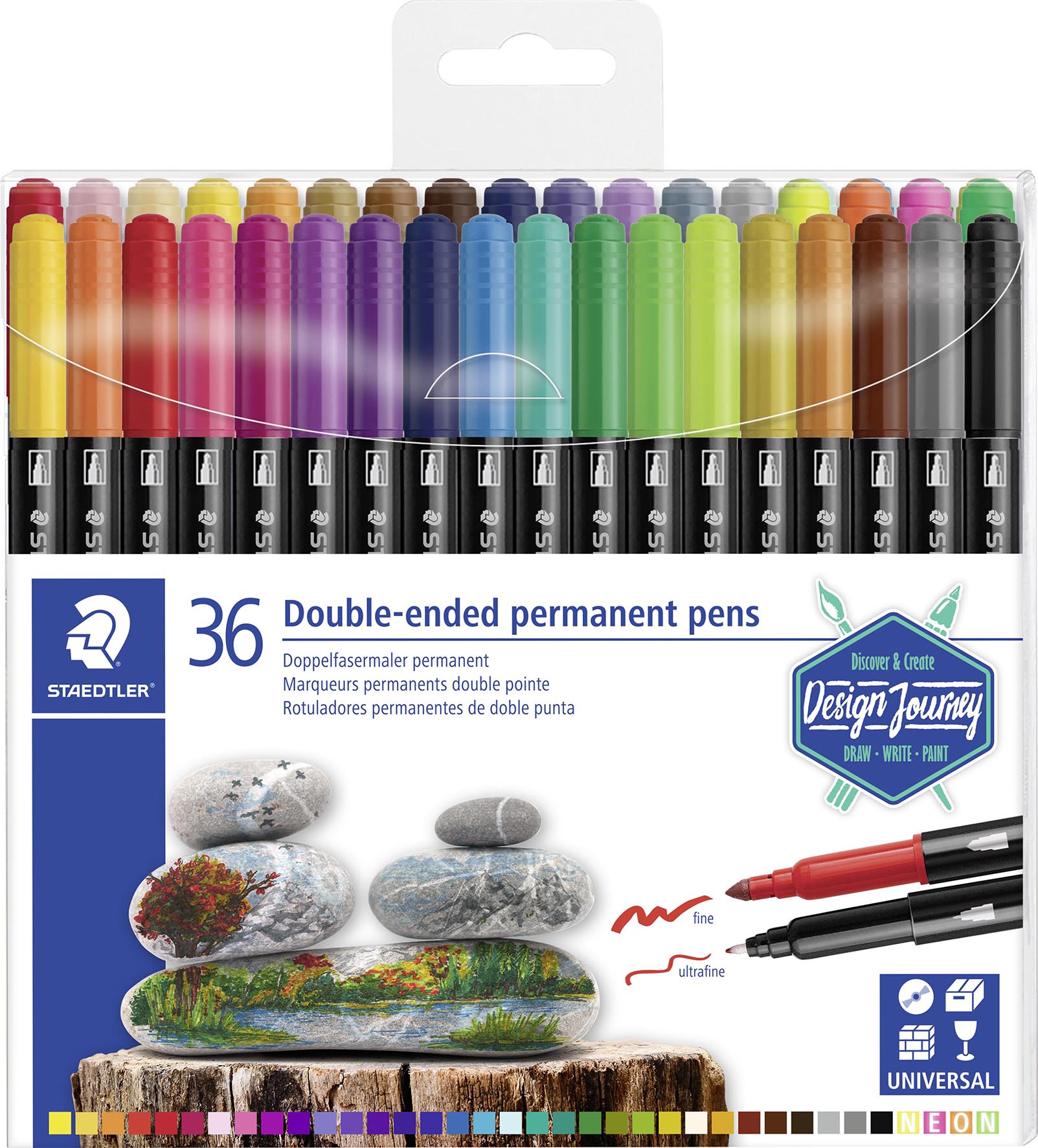 Märkpenna Staedtler duo 36 st/fp