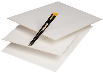 Kartong 2mm 50x70cm vit 25/fp