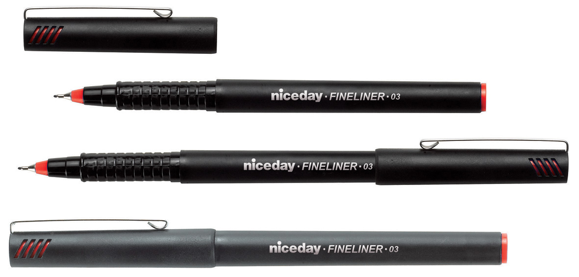 Fiberpenna Niceday fine r&ouml;d