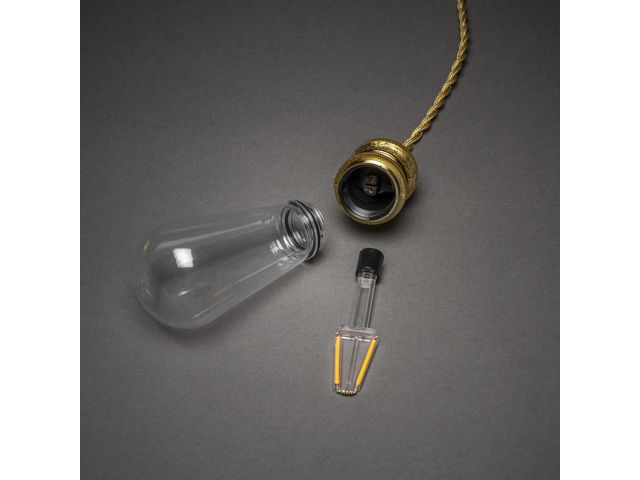 Ljusslinga 8 amber LED E27 3,5m guld