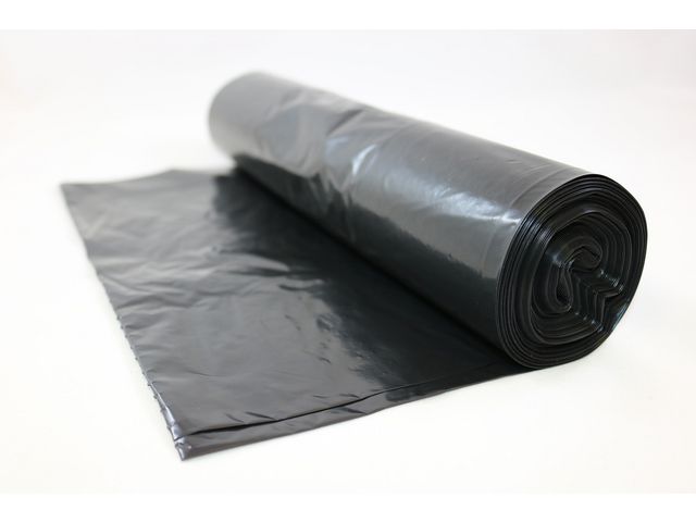 Plastsäck LD R100% 60L 40my svart 25/rl