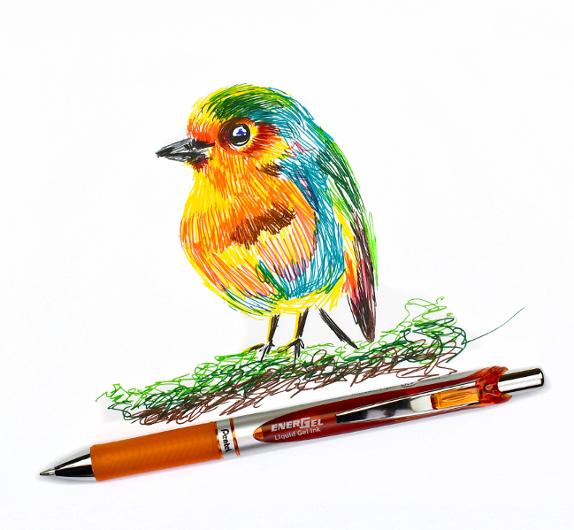 Gelpenna PENTEL EnerGel BL77 0,7 vinröd