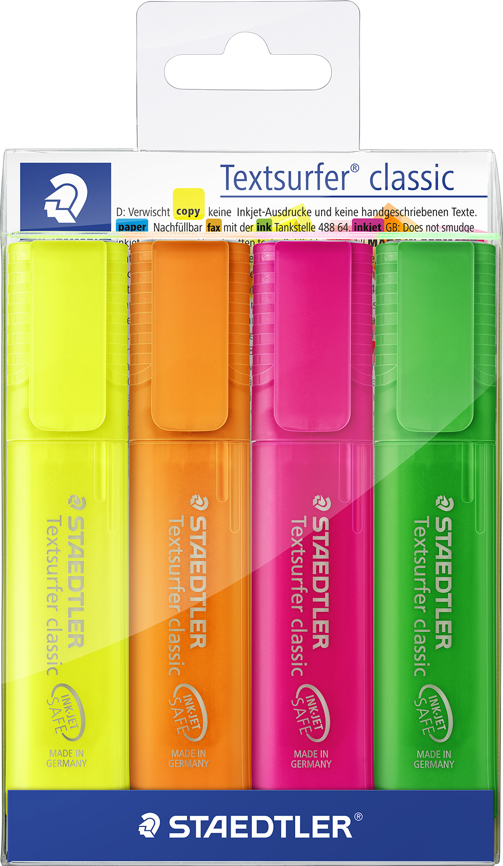 Överstrykningspenna Staedtler 364 neon 4/fp