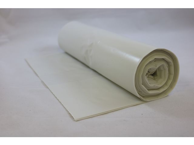 Plastsäck LD R100% 60L 45my transp 25/rl