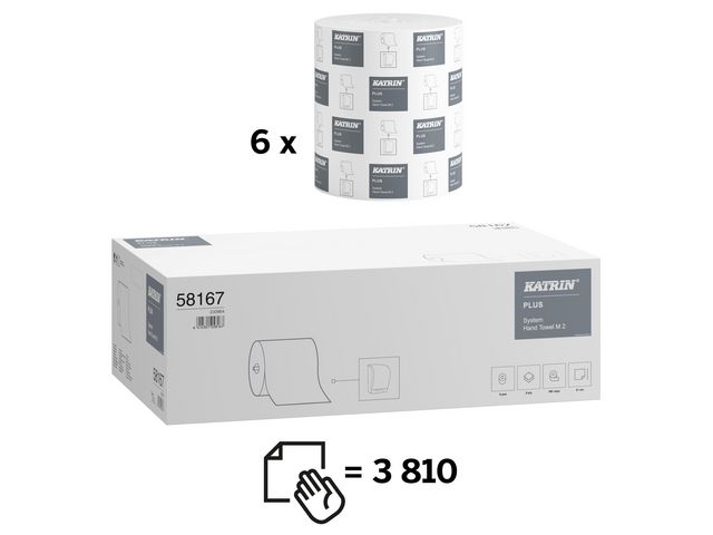Handduk KATRIN System Plus&nbsp;M2 vit 6/fp
