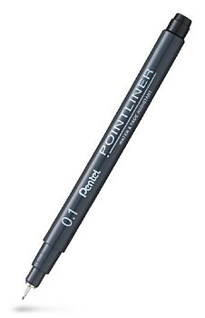 Fineliner PENTEL Pointliner 0,1mm svart
