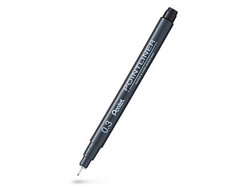 Fineliner PENTEL Pointliner 0,3mm svart