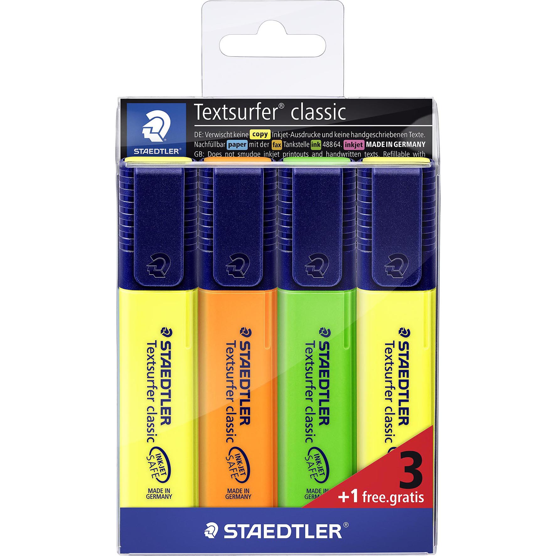 Överstrykningspennor Staedtler 364 - Textsurfer Classic 4 st/fp