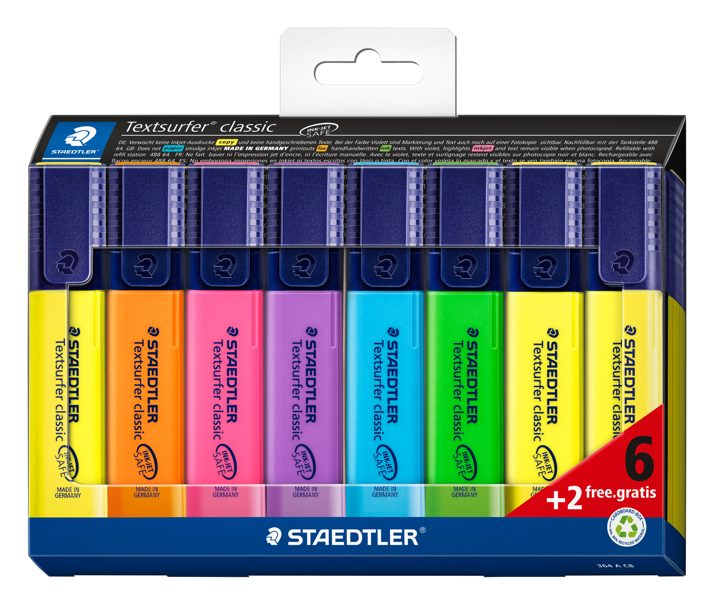 Överstrykningspennor Staedtler 364 - Textsurfer Classic 8/fp