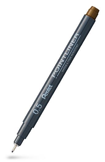 Fineliner PENTEL Pointliner 0,5mm sepia