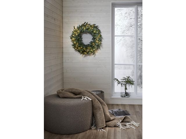 Krans Greyland med belysning 80cm LED