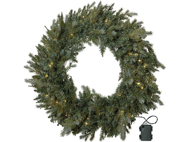 Krans Greyland med belysning 80cm LED