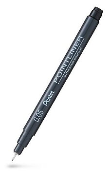 Fineliner PENTEL Pointliner 0,05mm svart