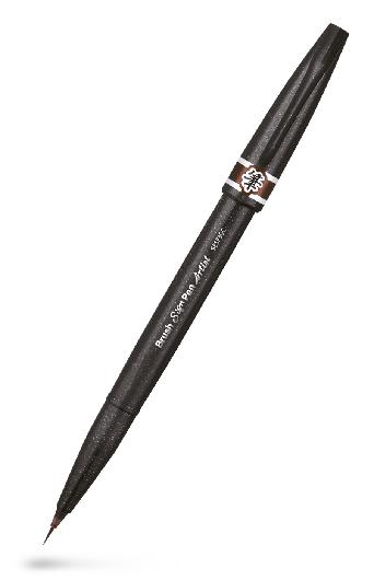 Penselpenna PENTEL Sign Pen Artist brun