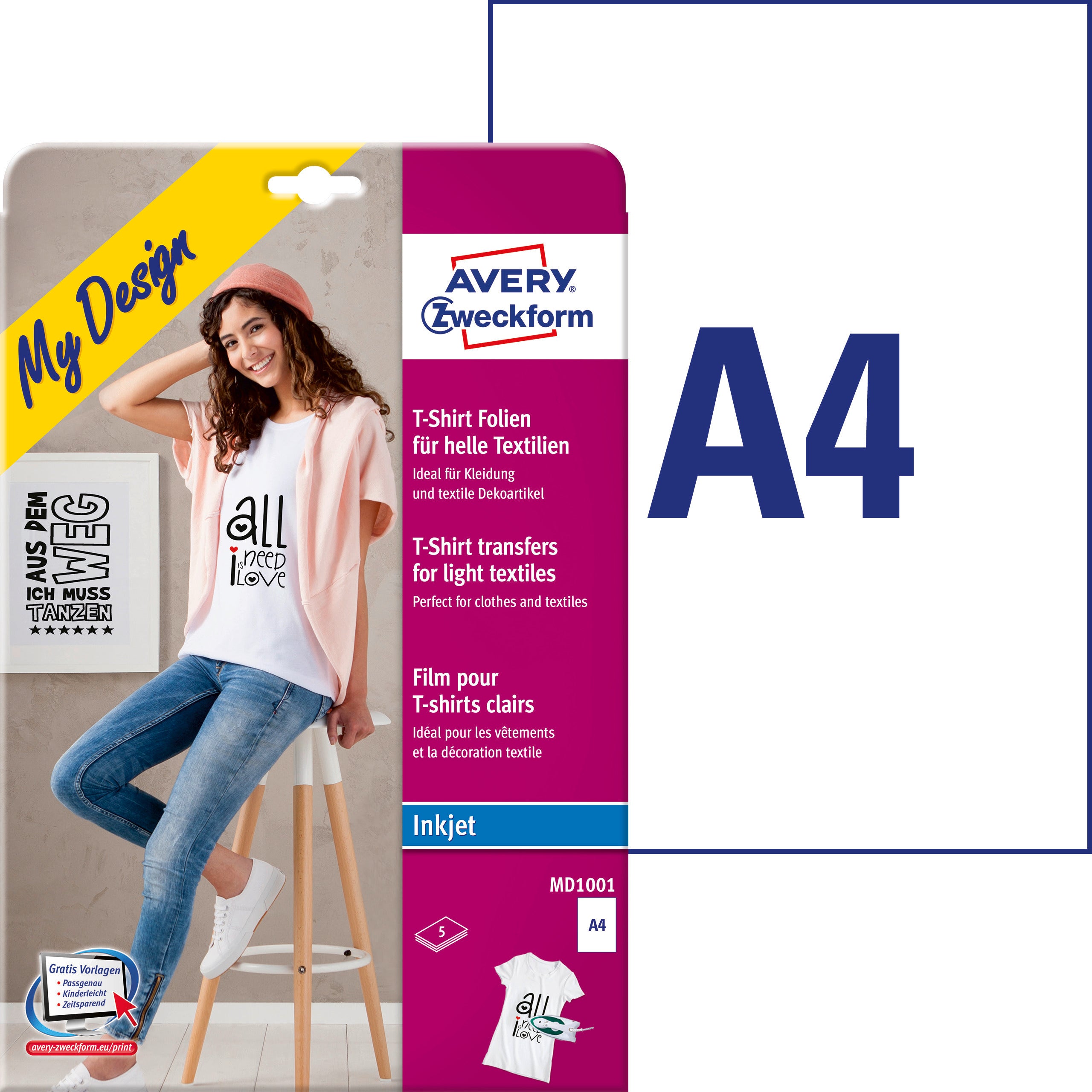 Fotopapper A4 T-shirt ljus 5/fp