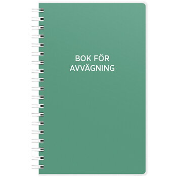 Avvägningsbok 105x170 72blad