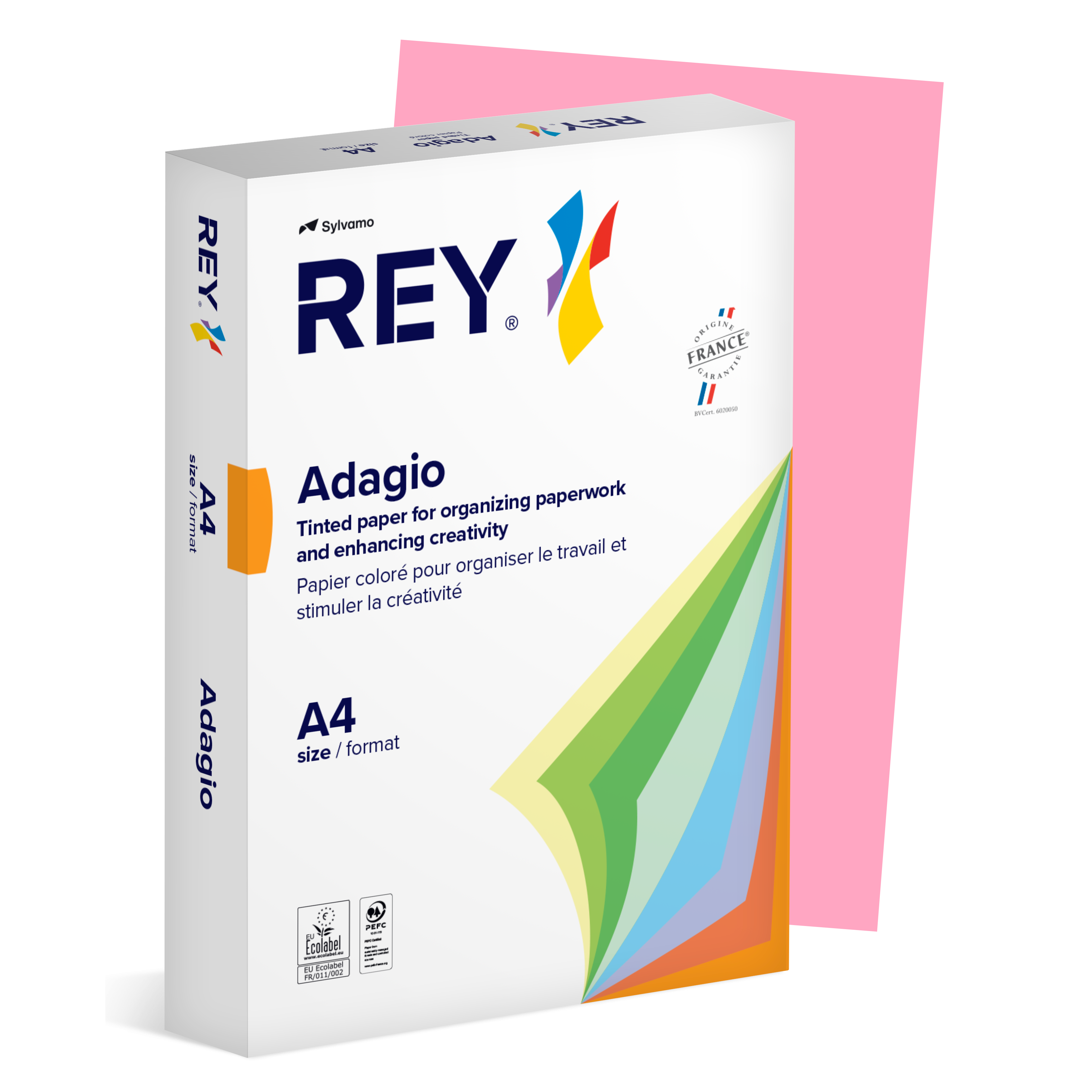 Färgat kopieringspapper Rey Adagio A4 80g 500/fp Candy