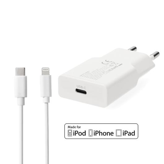 Laddare Vägg NEDIS 20 W USB-C/Lightning