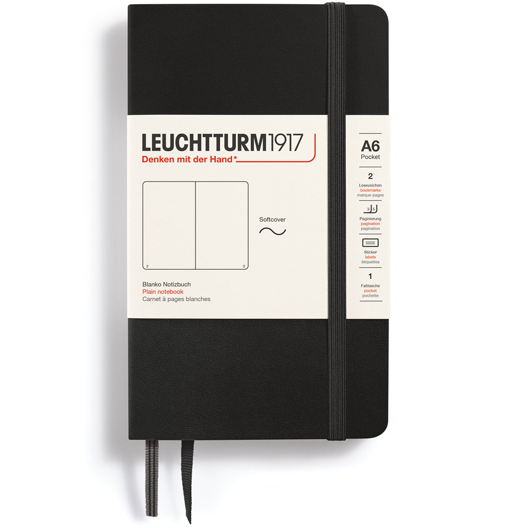 Ant.bok A6 soft blank black