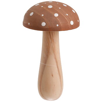 Dekoration svamp 15cm, brun
