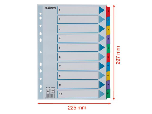 Register Esselte Mylar A4 1-10
