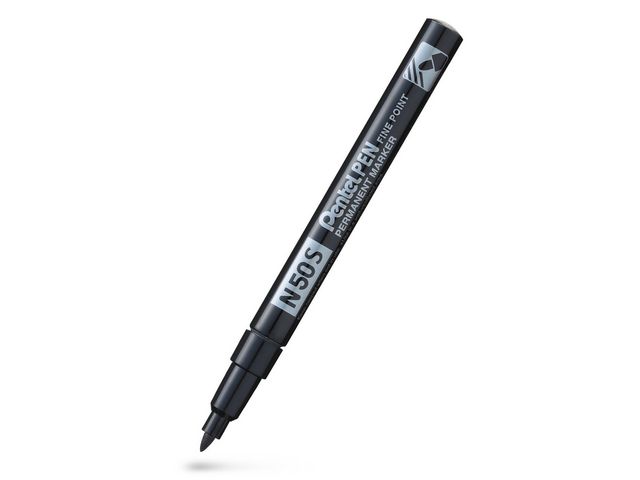 Märkpenna perm. PENTEL N50S rund svart