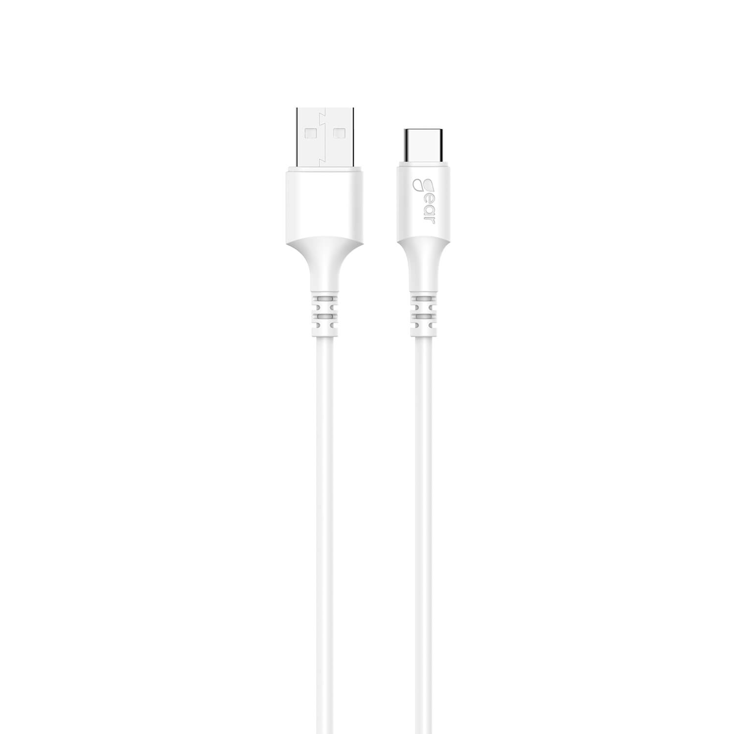 Laddkabel USB-A till USB-C 2.0 1 m vit