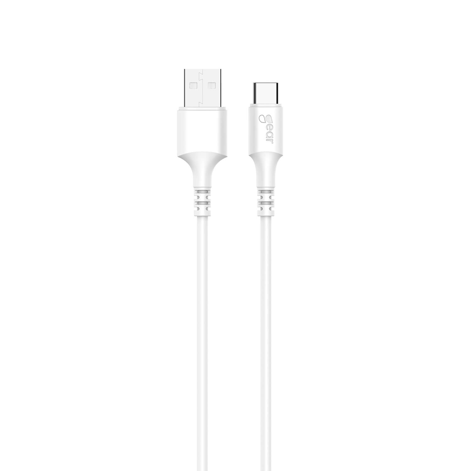 Laddkabel USB-A till USB-C 2.0 2 m vit