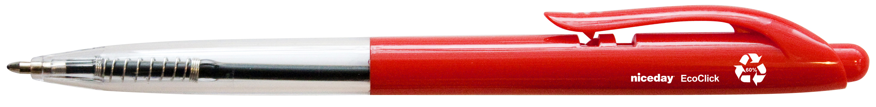 Kulspetspenna Niceday EcoClick r&ouml;d