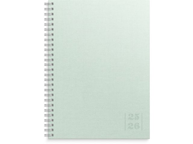 Kalender Study Textile grön A5 25/26
