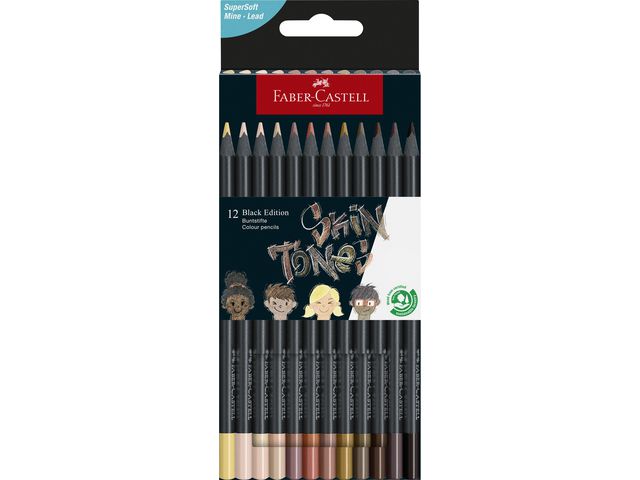 F&auml;rgpenna Black Edition Skin tones 12/fp