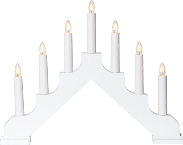 Adventsljusstake Ada 7 ljuskällor vit