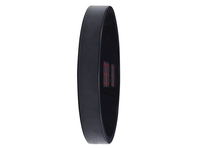 Väggklocka LED Ø 30 cm svart/röd