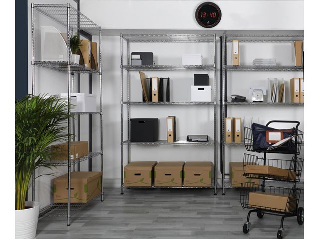 Väggklocka LED Ø 30 cm svart/röd
