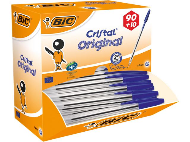 Kulpenna Bic Cristal blå 100 st/fp