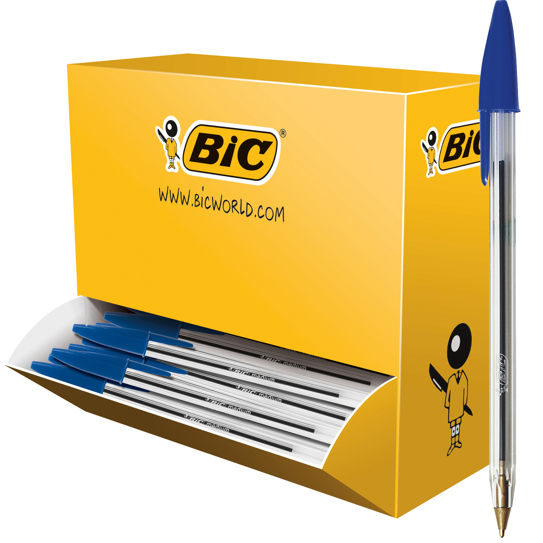 Kulpenna Bic Cristal bl&aring; 100 st/fp