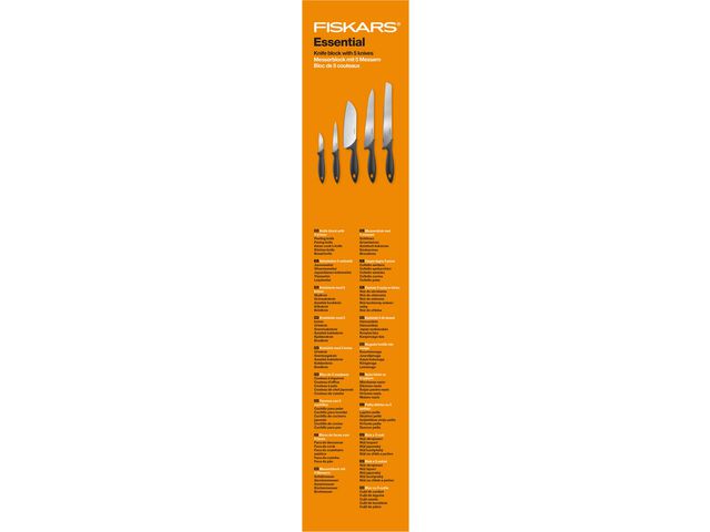 Knivblock FISKARS Essential 5/fp