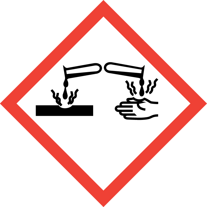 GHS05 faropiktogram (frätande)