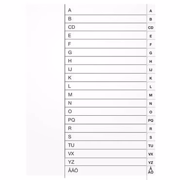 Alfabetiska pärmregister
