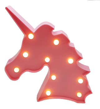 Lampa Enhörning LED - Rosa