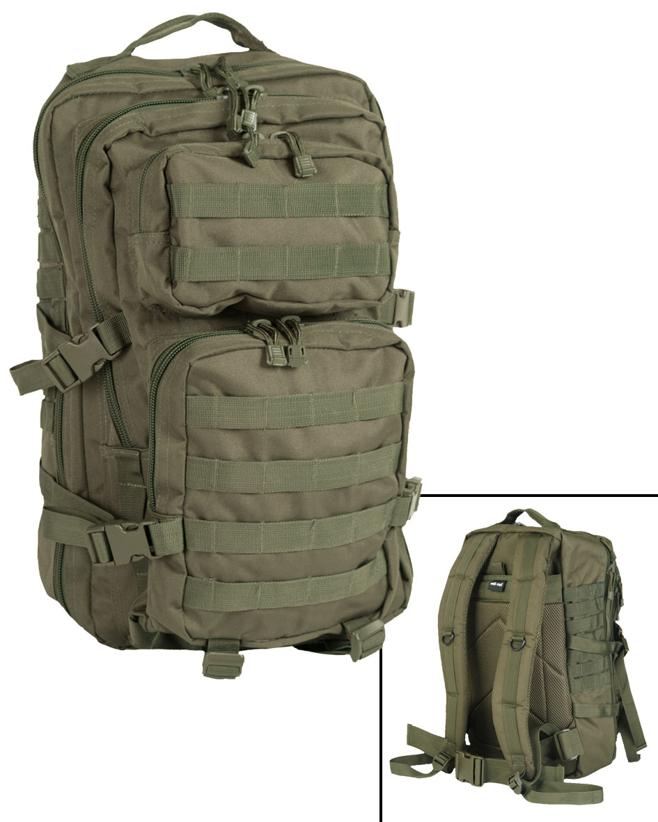 Superpopulär ryggsäck - US Assault Pack - Olivgrön