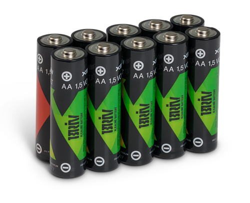 Alkaliska batterier AA (R6), 10-pack