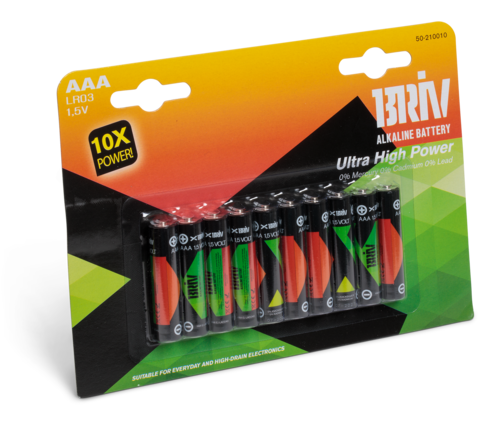 Alkaliska batterier AAA (LR03), 10-pack - 2